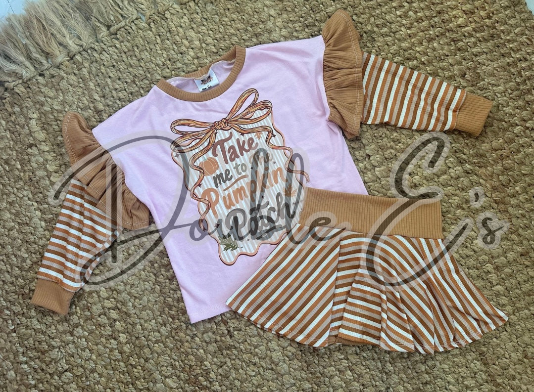 4T 2pc upcycle set (skirted bummies)