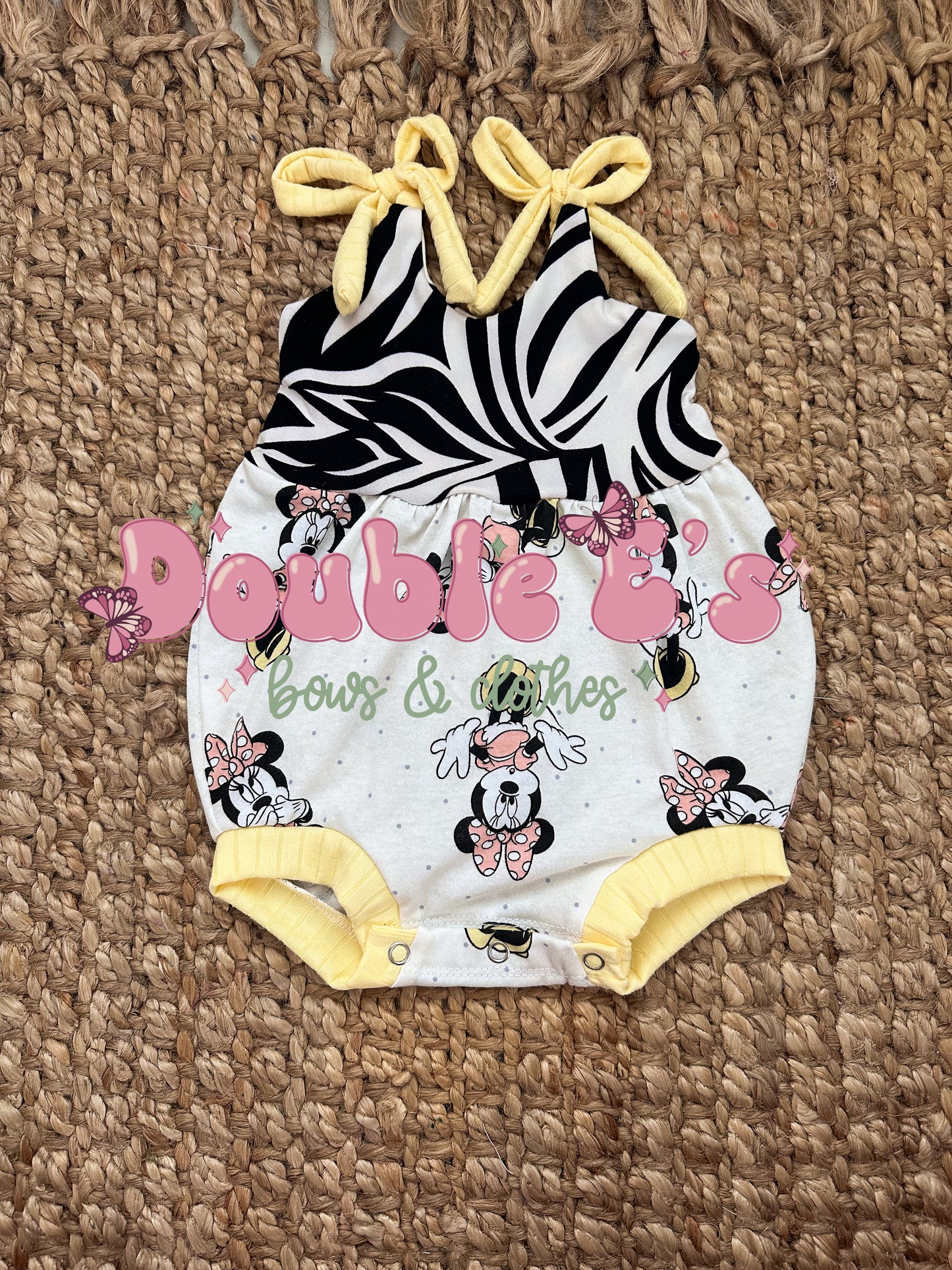 6/9 upcycle romper with snaps
