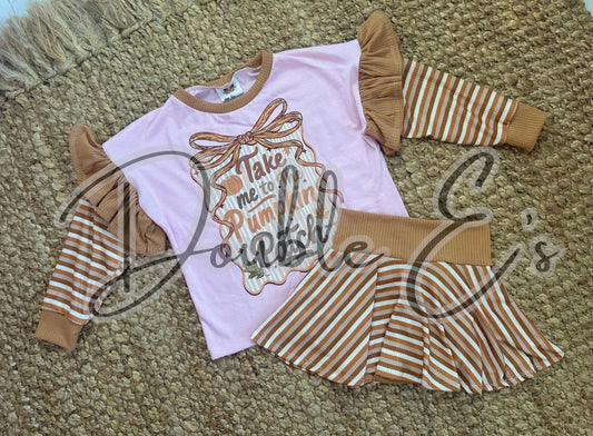 4T 2pc upcycle set (skirted bummies)