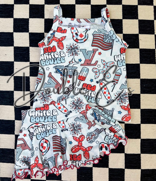 6/9 skirted bummie set